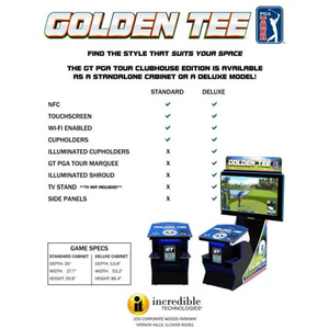 Incredible Technologies: Golden Tee PGA Tour Clubhouse Edition Deluxe - Home Use