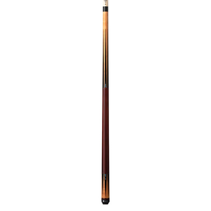 Lucasi Hybrid Gold Stained Birds-Eye/Black & Maple Ring Wrapless Pool Cue